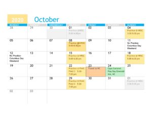 Coastal Crush Lacrosse_Hampton Roads Team Fall Calendar